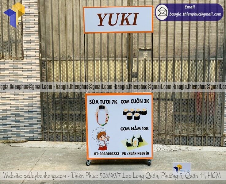 Giá tủ bán cơm nắm hàng rong lắp ráp xếp gọn giá rẻ
