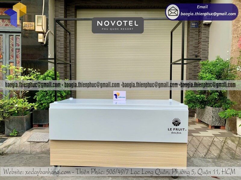 Nơi gia công quầy trưng bày nước ép cao cấp ngoài trời rẻ Nơi gia công quầy trưng bày nước ép cao cấp ngoài trời rẻ