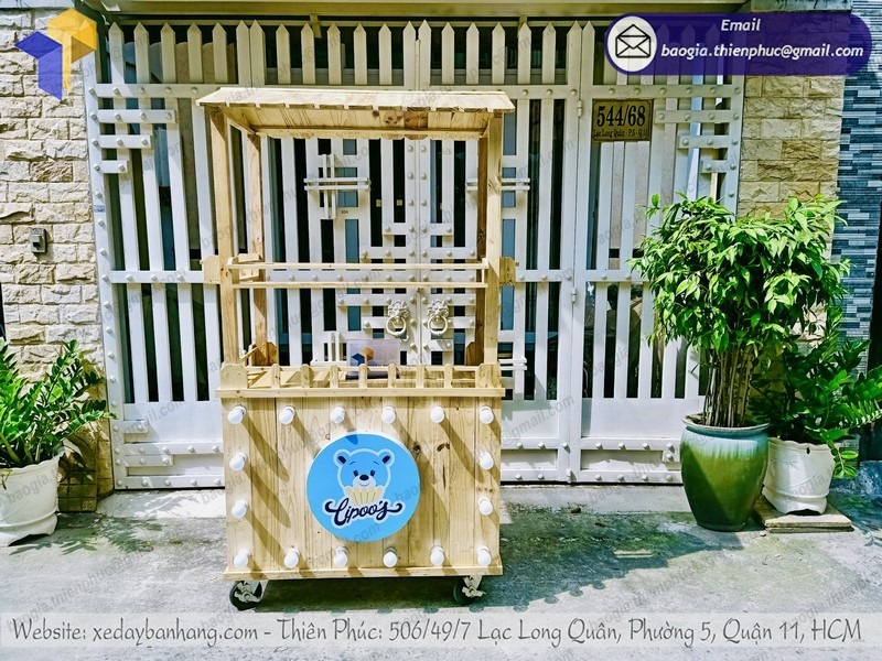 xe gỗ bán bánh mì đẹp xe gỗ bán bánh mì đẹp